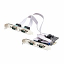 StarTech 4-Port Serial PCIe Card, Quad-Port RS232/RS422/RS485 Card, 16C1050 UART, ESD Protection, Windows/Linux, TAA-Compliant