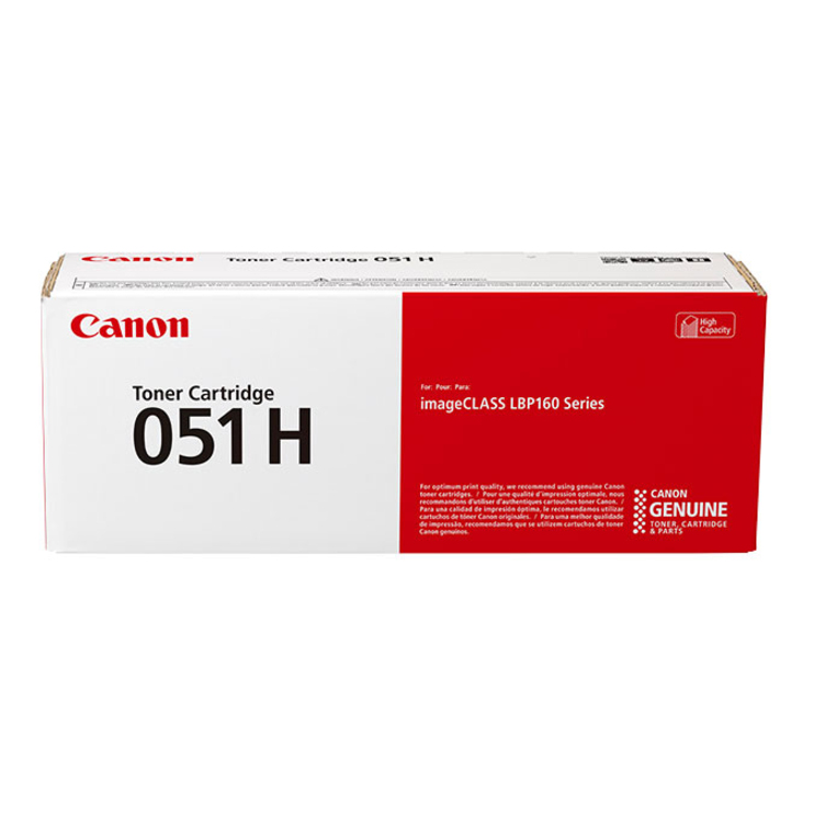 Canon 051 H Original High Yield Laser Toner Cartridge - Black - 1 Each