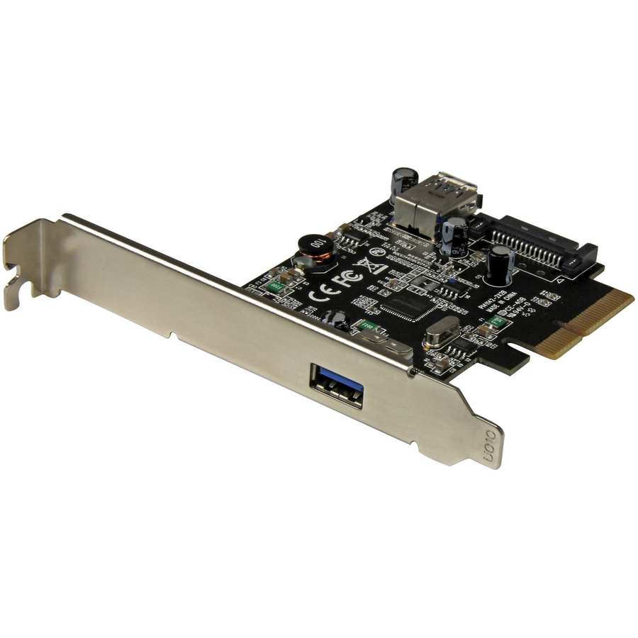 StarTech 2 Port USB 3.1 (10Gbps) Card - USB-A 1x External 1x Internal - PCIe USB 3.1 Card with Type-A - PCI Express - Supports UASP