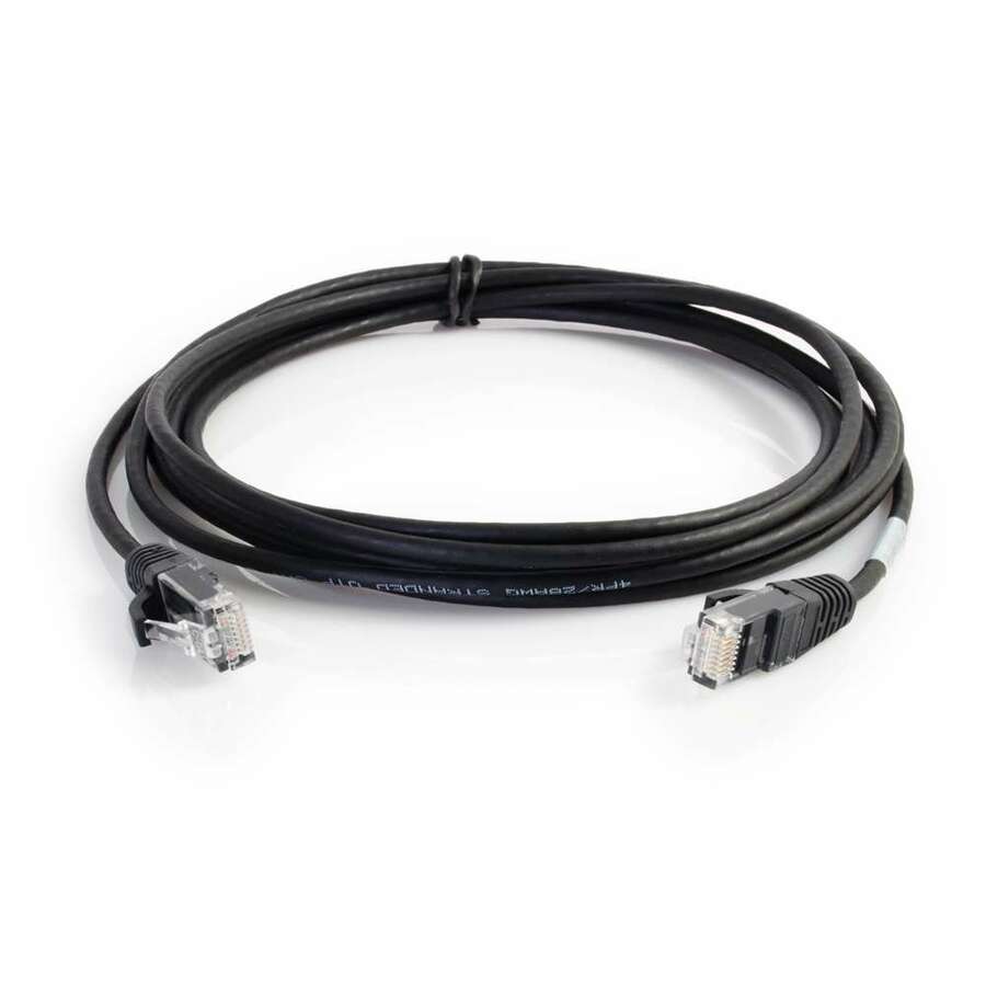 C2G 8ft Cat6 Snagless Unshielded (UTP) Slim Network Patch Cable - Black