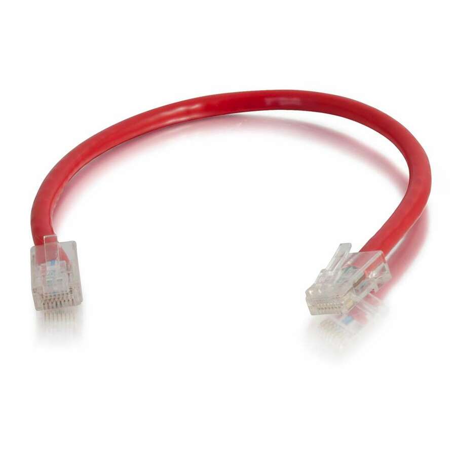 C2G 6in Cat6 Non-Booted Unshielded (UTP) Network Patch Cable - Red
