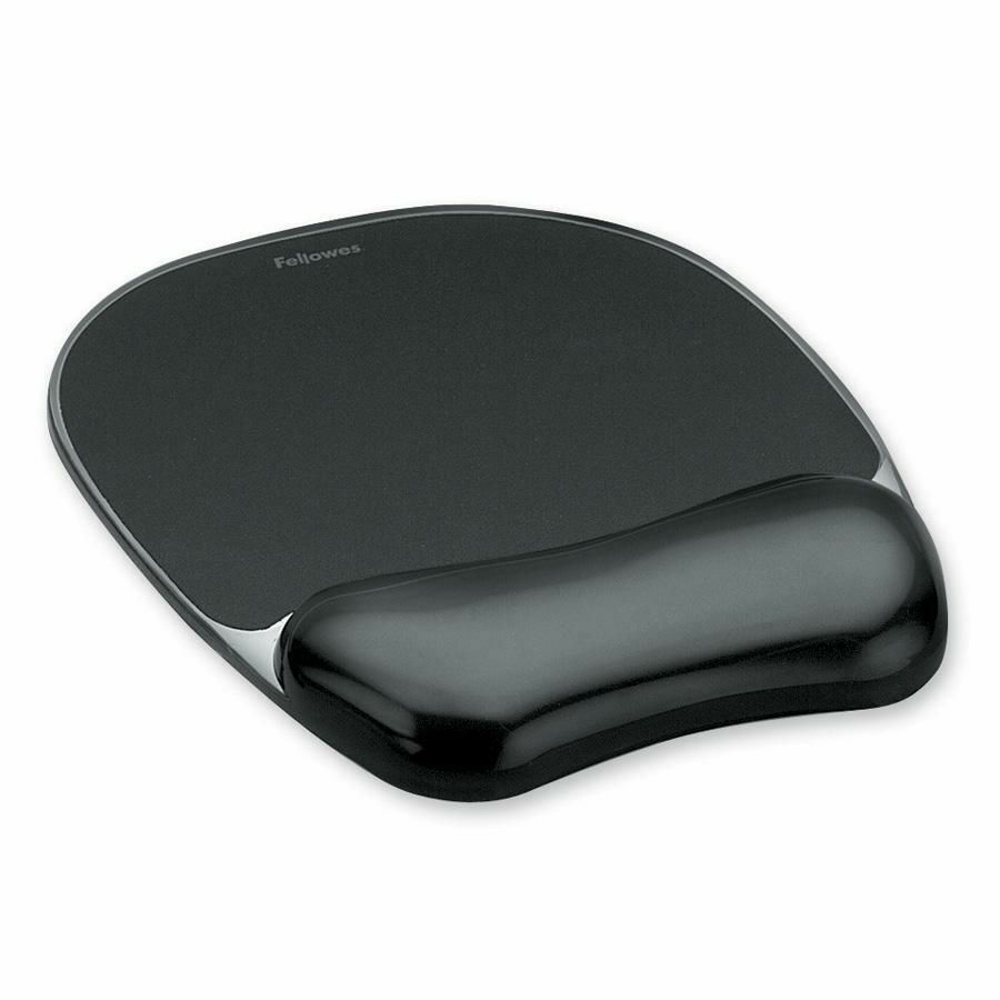 Fellowes® Crystal™ Gel Mouse Pad Wrist Rest - Black (9112101)