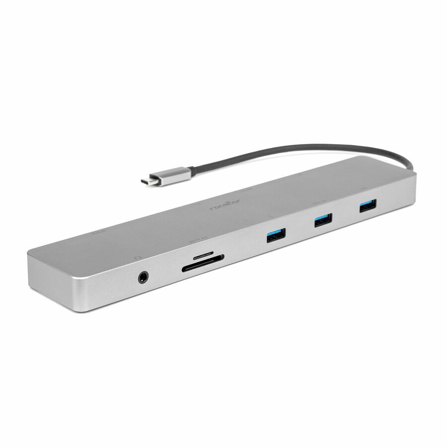 Rocstor Type-C 10-in-1 Dual Displays Portable Dock with Type-C Video