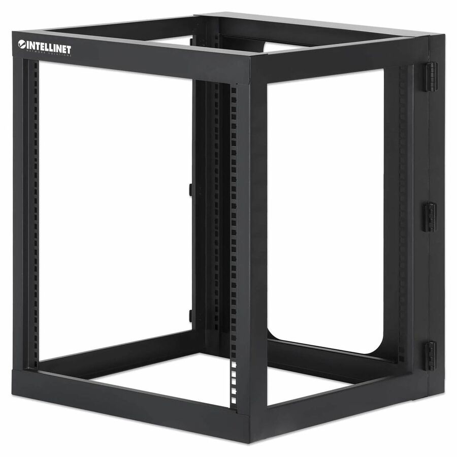 Manhattan Wall Mount Open Frame Network Rack, 12U, Rear-hinged Swing Frame