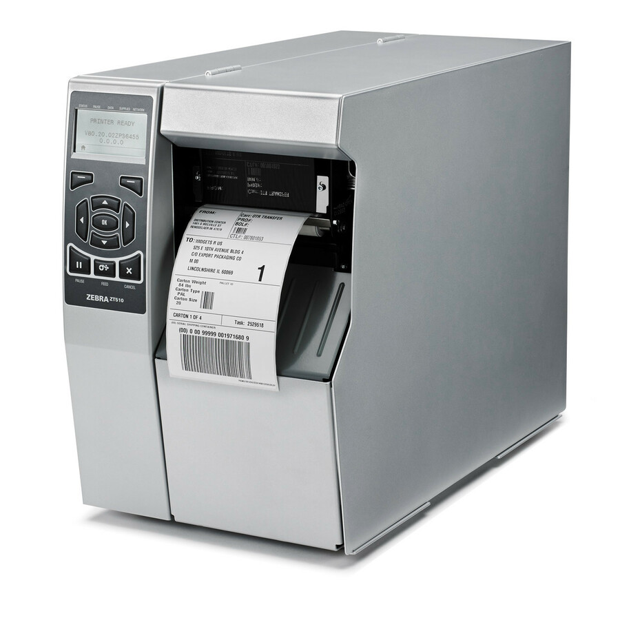 Zebra ZT510 Industrial Direct Thermal/Thermal Transfer Printer - Monochrome - Label Print - USB - Serial - Bluetooth - Near Field Communication (NFC) - TAA Compliant
