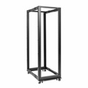 SolidRack 36U Adjustable Depth Open Frame 4 Post Rack w/ Casters