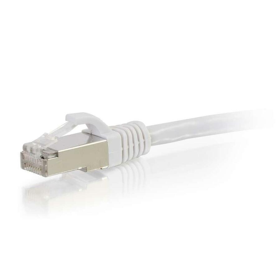 C2G-10ft Cat6 Snagless Shielded (STP) Network Patch Cable - White