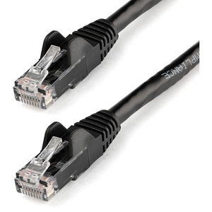 StarTech 12ft CAT6 Ethernet Cable - Black Snagless Gigabit - 100W PoE UTP 250Mhz Category 6 Patch Cord UL Certified Wiring/TIA