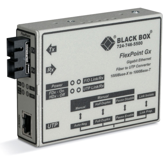 Black Box FlexPoint Gigabit Ethernet Media Converter