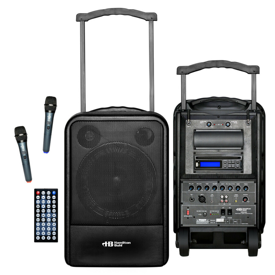 Hamilton Buhl High Quality PA System - DVD/CD/MP3 Bluetooth® and Wireless Handheld Microphones