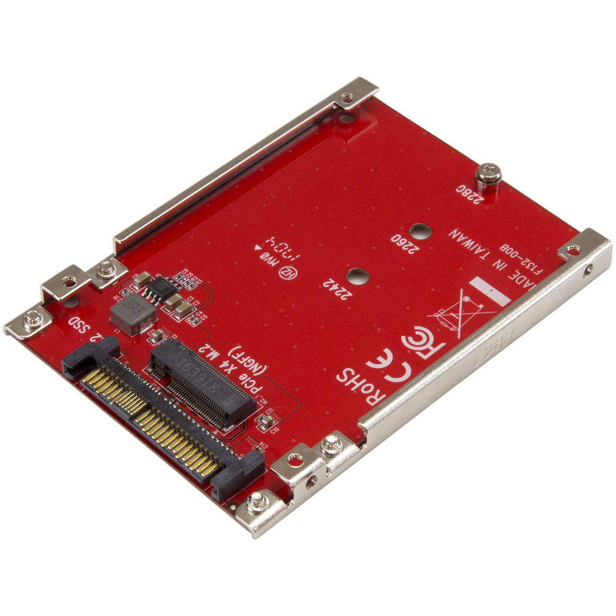 StarTech M.2 to U.2 Adapter, M.2 Drive to U.2 (SFF-8639) Host Adapter for M.2 PCIe NVMe SSDs, M.2 PCIe SSD Adapter, TAA