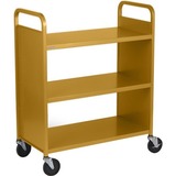 Bretford F336 Book Cart - 3 Shelf - 4 Casters - 5" Caster Size - 36" Width x 18" Depth x 43" Height - Sky