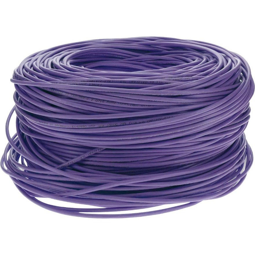 AddOn 1000ft Non-Terminated Purple CAT 6 Shielded PVC Bulk Cable