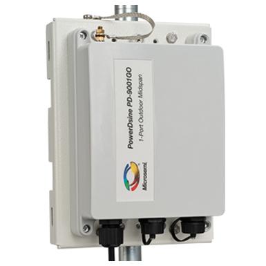 Enterasys Outdoor, single port, 10/100/1000 E/N, 802.3at PoE injector (30W)