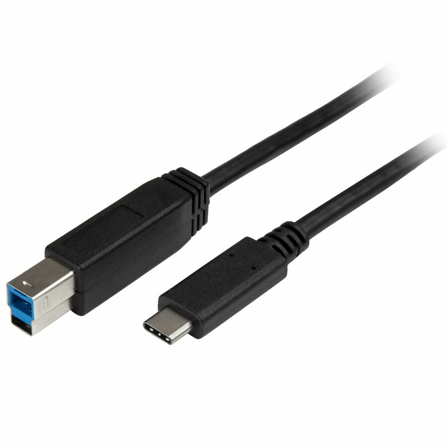 StarTech.com 2m 6 ft USB C to USB B Printer Cable - M/M - USB 3.0 (5Gbps) USB B Cable - USB C to USB B Cable - USB Type C to Type B Cable - Connect USB B devices to a USB Type C or Thunderbolt 3 computer - USB C Printer Cable - Connect USB 3.2 Gen 1 peripheral devices, such as a printer, external drive or docking station to a USB-C laptop or tablet - 2m / 6ft - Warranty: 2-Year