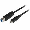 StarTech.com 2m 6 ft USB C to USB B Printer Cable - M/M - USB 3.0 (5Gbps) USB B Cable - USB C to USB B Cable - USB Type C to Type B Cable - Connect USB B devices to a USB Type C or Thunderbolt 3 computer - USB C Printer Cable - Connect USB 3.2 Gen 1 peripheral devices, such as a printer, external drive or docking station to a USB-C laptop or tablet - 2m / 6ft - Warranty: 2-Year
