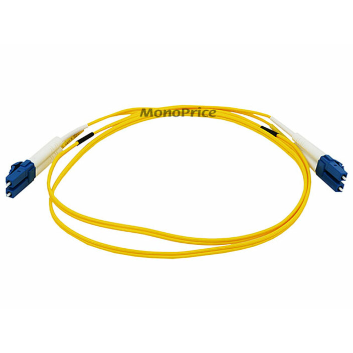 Monoprice Fiber Optic Cable, LC/LC, Single Mode, Duplex - 1 meter (9/125 Type) - Yellow