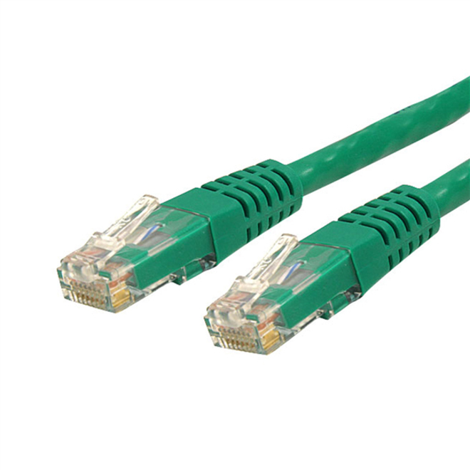 StarTech 35ft CAT6 Ethernet Cable - Green Molded Gigabit - 100W PoE UTP 250Mhz - Category 6 Patch Cord UL Certified Wiring/TIA