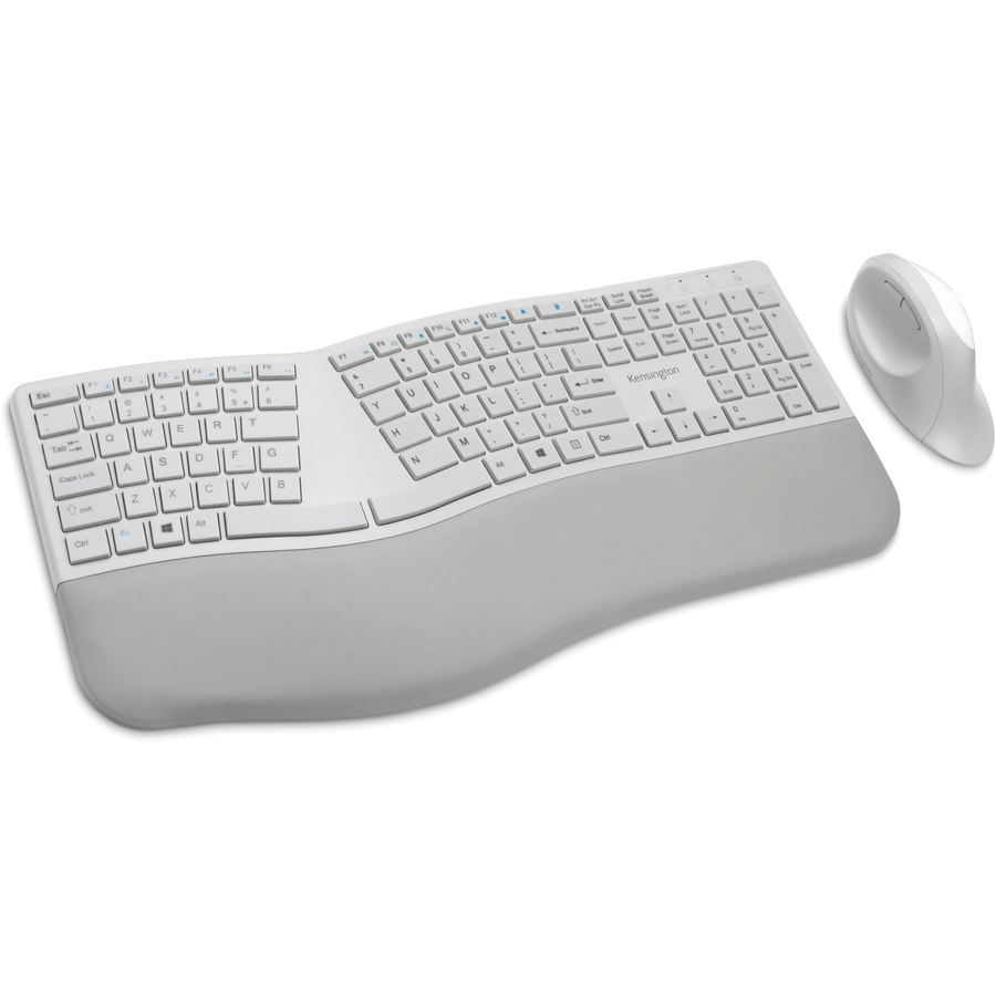 Kensington Pro Fit Ergo Wireless Ergonomic Keyboard and Mouse Combo - Gray