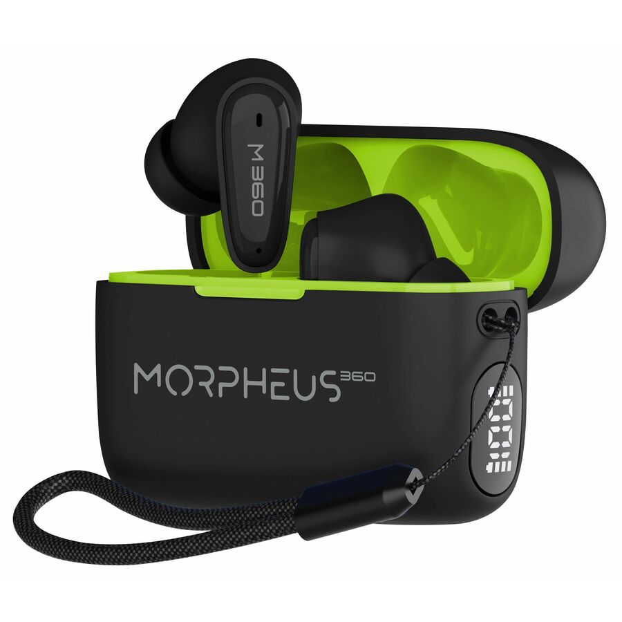 Morpheus 360 Nemesis True Wireless Earbuds TW1800B-Bluetooth Headphones with Microphone-20H Playtime-Black