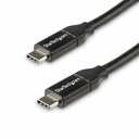 StarTech 1.6ft (50cm) USB-C Fast Charging Cable, Charge & Sync, 100W (5A) PD, USB 2.0, USB-IF Certified - USB C Charging Cord