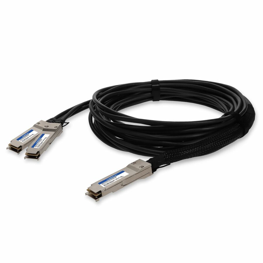 Mellanox MCP7H50-V01AR30 Compatible TAA 200GBase-CU QSFP56 to 2xQSFP56 Infiniband HDR Direct Attach Cable (Passive Twinax, 1.5m, LSZH)