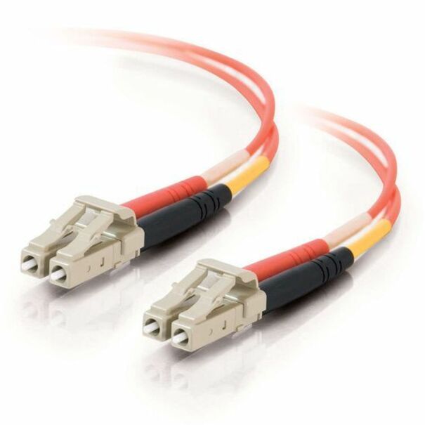 C2G 3.3ft (1m) LC-LC 62.5/125 OM1 Duplex Multimode PVC Fiber Optic Cable - Orange