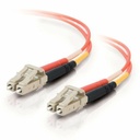 C2G 3.3ft (1m) LC-LC 62.5/125 OM1 Duplex Multimode PVC Fiber Optic Cable - Orange
