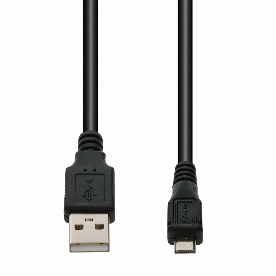 AddOn 15ft USB A 2.0 (Male) to Micro-USB B 2.0 (Female) Black Cable, 480Mbps