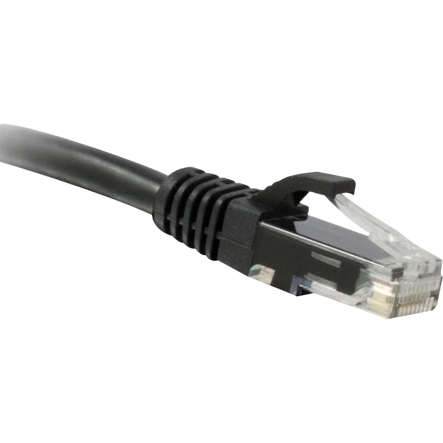 ENET Cat6 Black 3 Foot Patch Cable with Snagless Molded Boot (UTP) High-Quality Network Patch Cable RJ45 to RJ45 - 3Ft