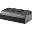 StarTech.com 4-Bay USB 3.1 to SATA Hard Drive Docking Station, 2.5/3.5" SATA III (6Gbps) SSD/HDD Dock, 10Gbps Top Loading Drive Bay - Quad-Bay Hard Drive Dock for 2.5" / 3.5" SATA drives; SATA III (6.0 Gbps) HDD/SSD; USB 3.2 Gen 2 (10 Gbps); Dual 60mm Fans; Top-Loading Drive Bay w/ Dust Covers and Eject Buttons; LED Status Lights; Hot Swappable; No software or drivers required