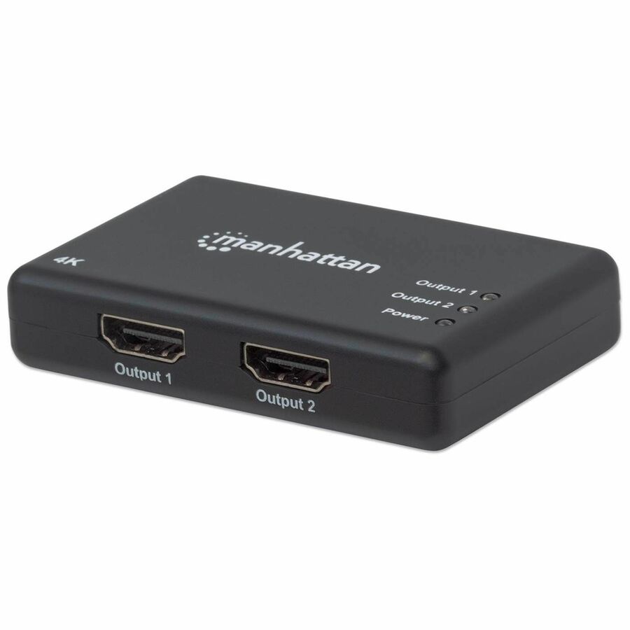 HDMI Splitter 2-Port , 4K@30Hz, Displays output from x1 HDMI source to x2 HD displays (same output to both displays), AC Powered (cable 0.9m), Black, Three Year Warranty