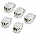TRENDnet LC Duplex Fiber Optic Keystone Coupler Jacks- 5-Pack, TC-K05LC, Single-Mode & Multi-Mode Fiber - 5 Pack