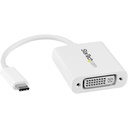 StarTech USB C to DVI Adapter - White - Thunderbolt 3 Compatible - 1920x1200 - USB-C to DVI Adapter for USB-C devices such as your 2018 iPad Pro - DVI-I Converter