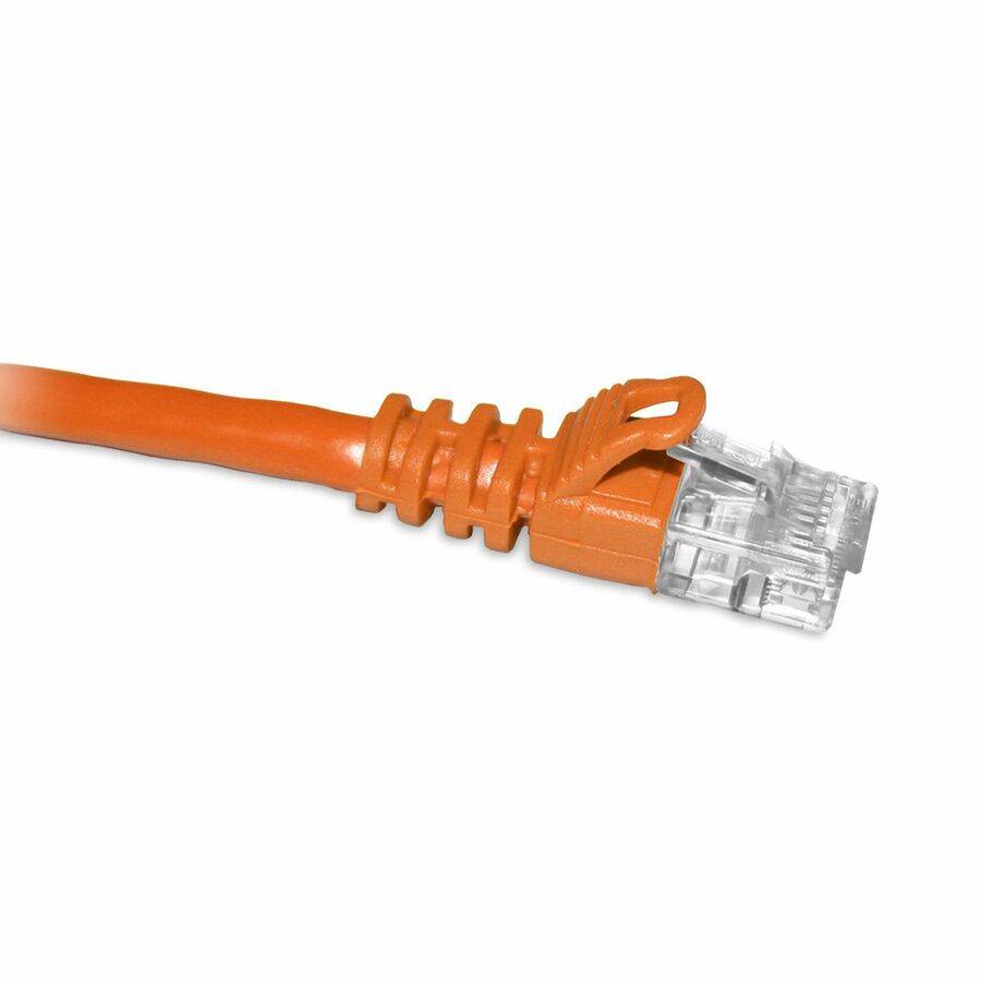 ENET Cat6a Orange 3 Feet Patch Cable with Snagless Molded Boot (UTP) High-Quality Network Patch Cable RJ45 to RJ45 - 3ft