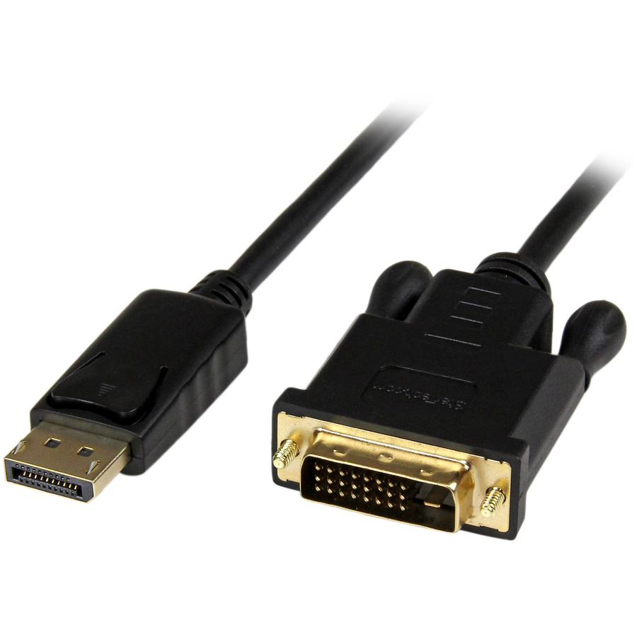 StarTech 3ft (1m) DisplayPort to DVI Cable, 1080p Video, Active DisplayPort to DVI-D Adapter/Converter Cable, DP to DVI Monitor Cable