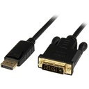 StarTech 3ft (1m) DisplayPort to DVI Cable, 1080p Video, Active DisplayPort to DVI-D Adapter/Converter Cable, DP to DVI Monitor Cable