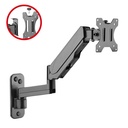 High Premium Aluminum Gas Spring Wall Mount - Single Monitor 17" to 34" - weight up to 19.8 lbs