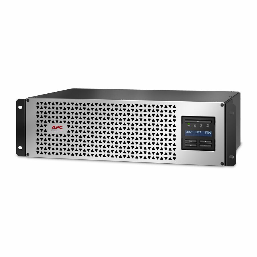 APC Smart-UPS, Line Interactive, 1500VA, Lithium-ion, Rackmount 3U, 120V, 6x NEMA 5-15R outlets, SmartConnect Port+SmartSlot, Short Depth, AVR, LCD - 3U Rack-mountable - 3 Hour Recharge - 2.10 Minute Stand-by - 120 V Input - 120 V AC Output - Sine Wave - 6 x NEMA 5-15R Receptacle(s) - 6 x Battery/Surge Outlet - SmartConnect