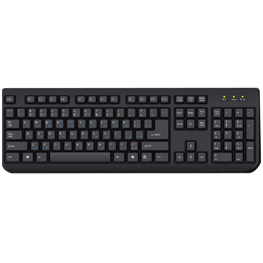ARABIC 101 AND ENGLISH BILINGUAL KEYBOARD BLACK