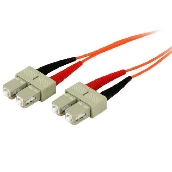StarTech 3m Fiber Optic Cable - Multimode Duplex 50/125 - OFNP Plenum - SC/SC - OM2 - SC to SC Fiber Patch Cable