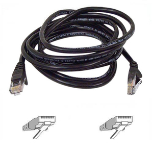 Belkin Patch Cord - RJ-45 Male - RJ-45 Male - 20ft - Black