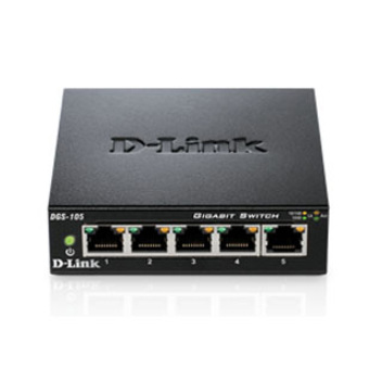D-Link DGS-105 5 Port Gigabit Unmanaged Metal Desktop Switch