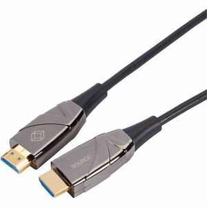 Black Box High-Speed HDMI 2.0 Active Optical Cable (AOC) - 4K60, 4:4:4, 18 Gbps - 49.21 ft Fiber Optic A/V Cable for Audio/Video Device, Display - First End: 1 x HDMI 2.0 Digital Audio/Video - Male - Second End: 1 x HDMI 2.0 Digital Audio/Video - Male - 18 Gbit/s - Supports up to 4096 x 2160, 3840 x 2160 - Gold Plated Connector - LSZH