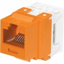Panduit Network Connector - 1 - 1 x RJ-45 Network Male - Orange