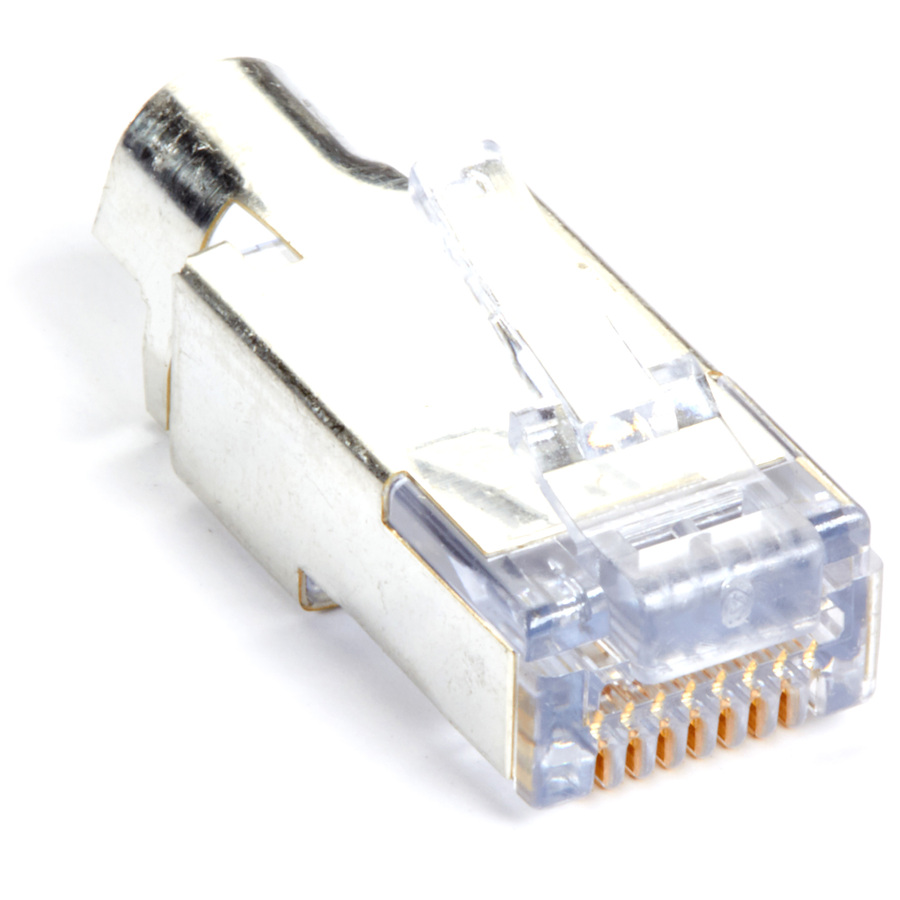 Black Box Shielded CAT6 EZ-RJ45 Modular Plugs, 100-Pack