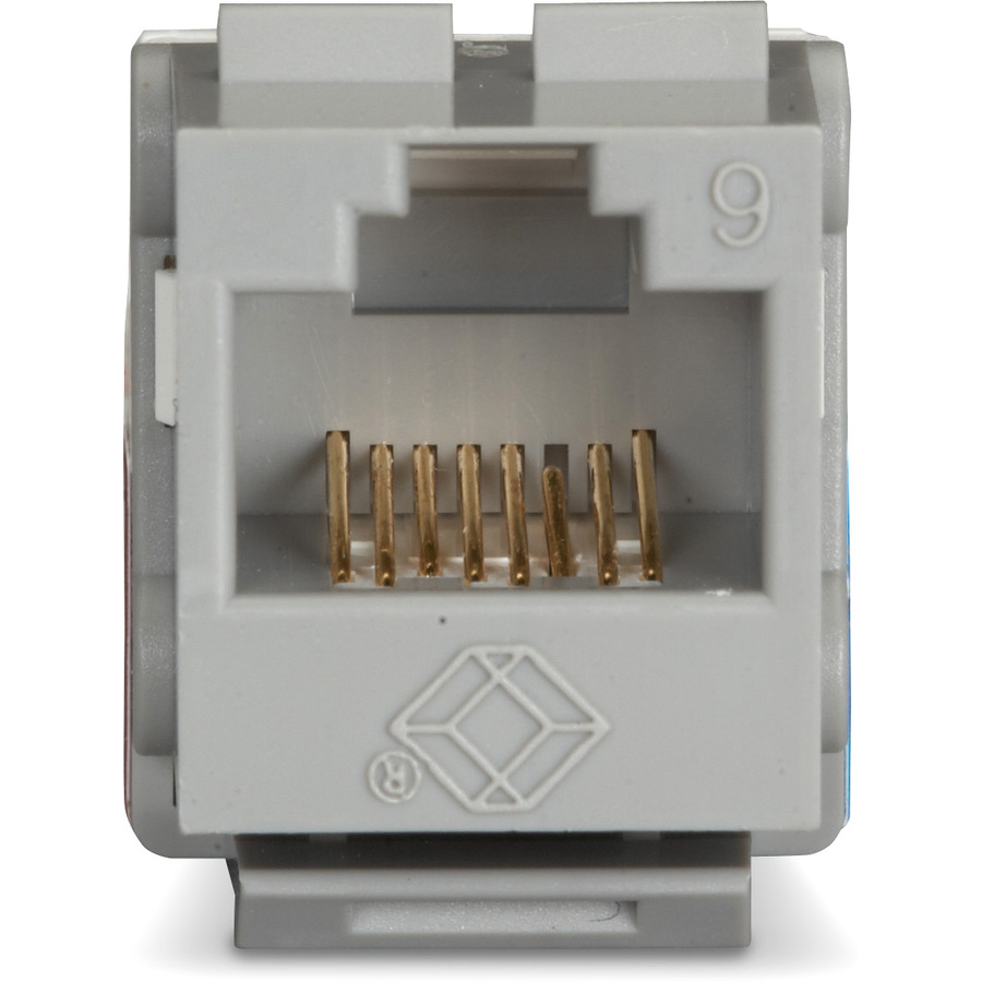 Black Box Gray Unshielded CAT6 Keystone Jack, 110 Punchdown, TAA