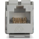 Black Box Gray Unshielded CAT6 Keystone Jack, 110 Punchdown, TAA