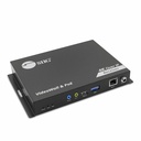 SIIG 4K 60Hz 18Gbps HDMI over IP Matrix - Decoder (RX) 394ft TAA Compliant - Receives 4K@60Hz HDMI signal up to 394Ft (120m) over a single Cat6/7 cable - DIP Switch - AV Over IP - PoE - One-to-One / One-to-Many / N to M Multi-casting - 5x5 Video Wall - KVM - USB - HDCP 2.2 - HDR 10 - 3.5mm Stereo - S/PDIF - Bi-directional IR - RS-232 Control - ESD Protection - TAA Compliant - 3 years warranty - Kit (CE-H28A11-S1) - Encoder (TX) (CE-H27F11-S1) - Controller (CE-H25411-S2)