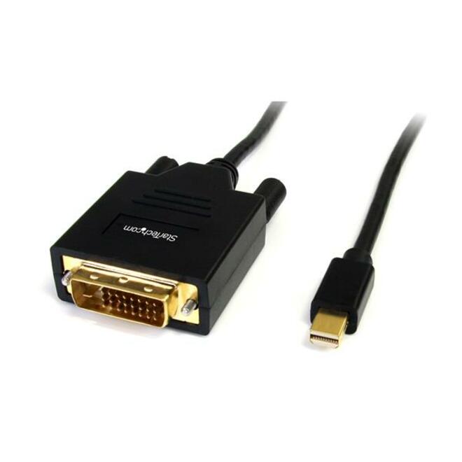 StarTech 6ft Mini DisplayPort to DVI Cable, Mini DP to DVI-D Adapter/Converter Cable, 1080p Video, mDP 1.2 to DVI Monitor/Display